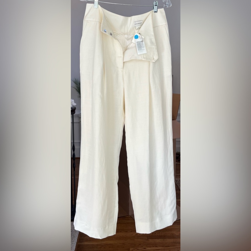 Club Monaco trouser (formally Ralph Lauren). Linen and viscose. Off white size 8